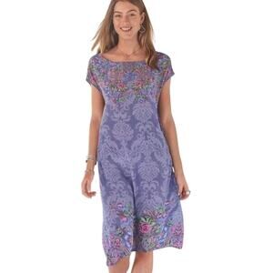 Sundance Women's Size M Impressions Engineer Purple Floral Knee-Length Dress